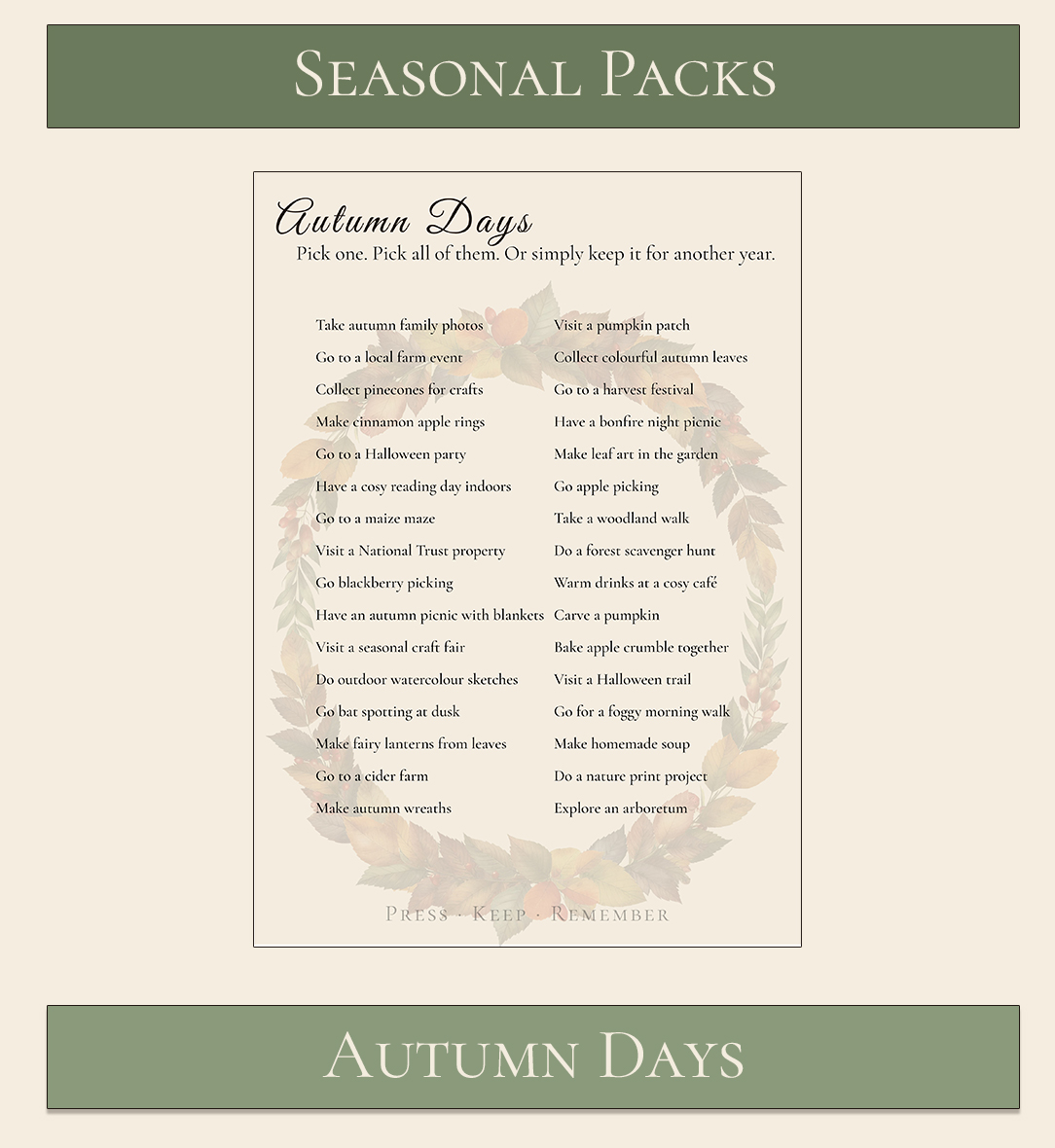 Seasonal Pack - Autumn Days 1