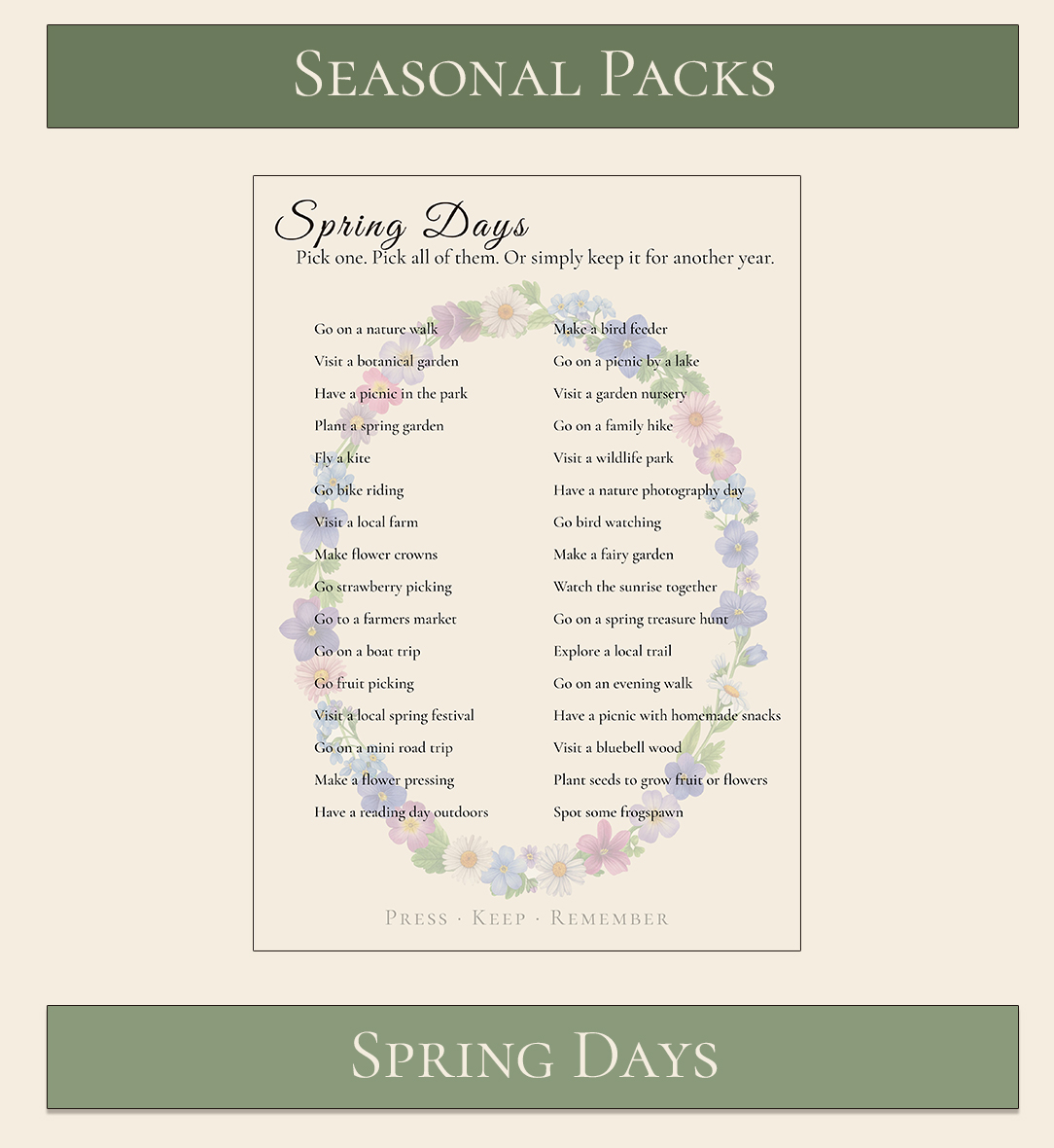 Seasonal Pack - Spring Days 1