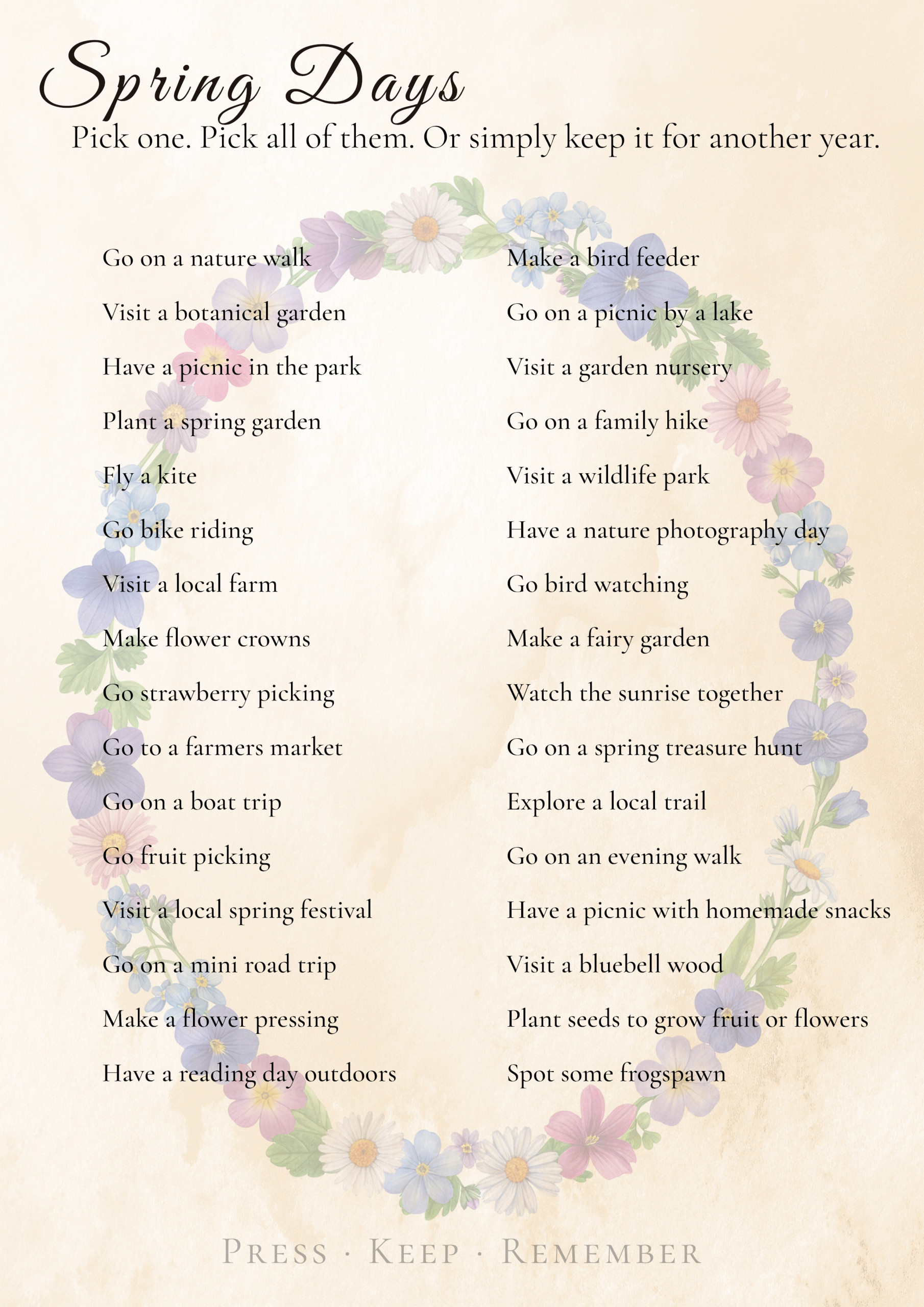 The Gentle Library Spring Days 1