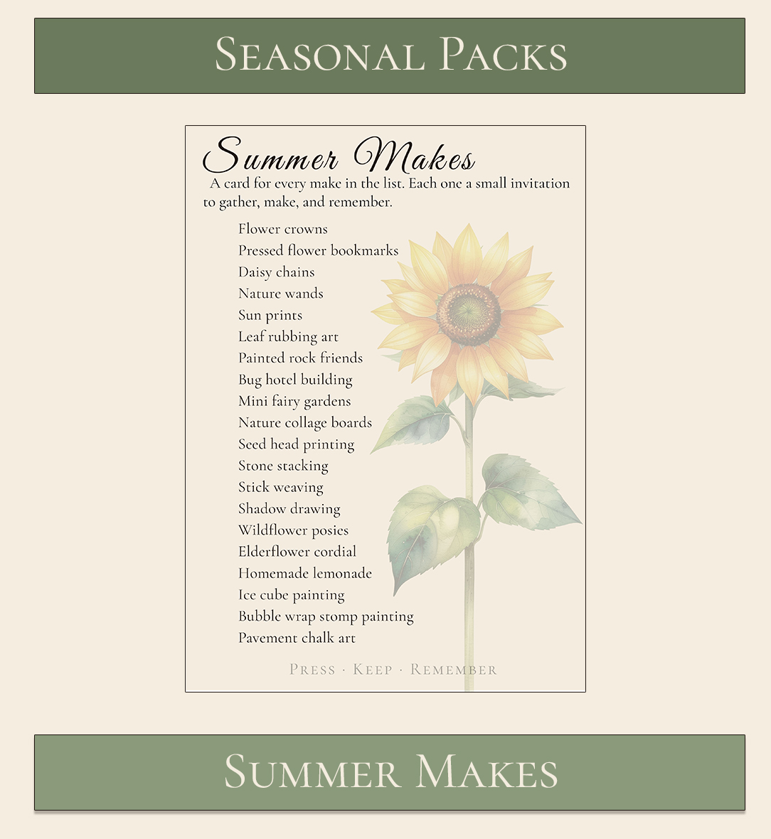 Seasonal Pack - Summer Makes 5