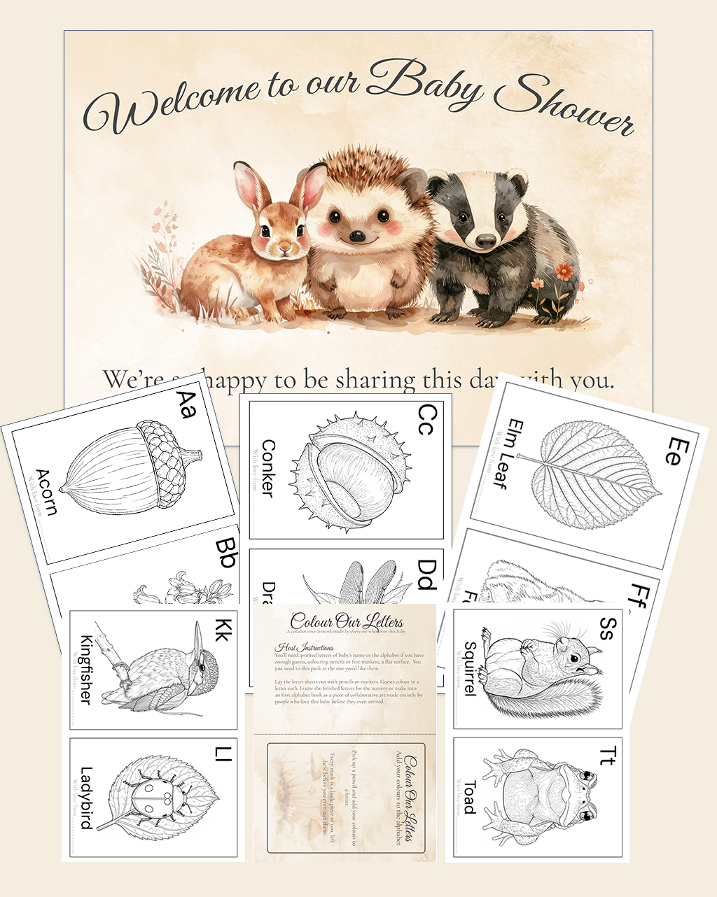 The Gentle Library - Woodland Baby Shower Activity