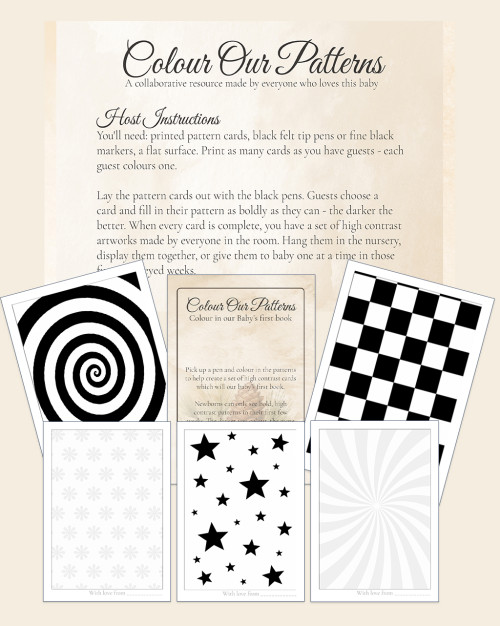 High Contrast Baby Shower Activity 1