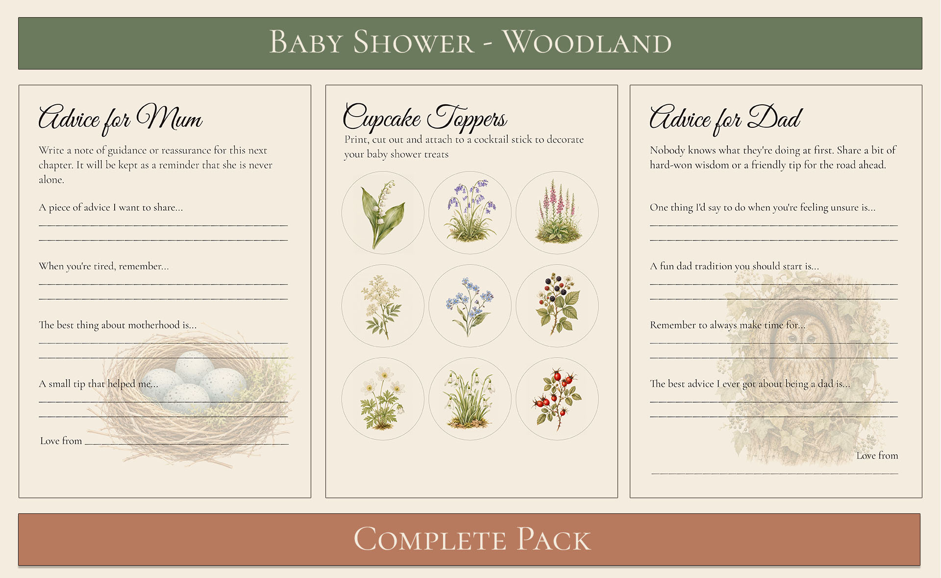 Woodland Baby Shower - The Complete Pack - Image 8