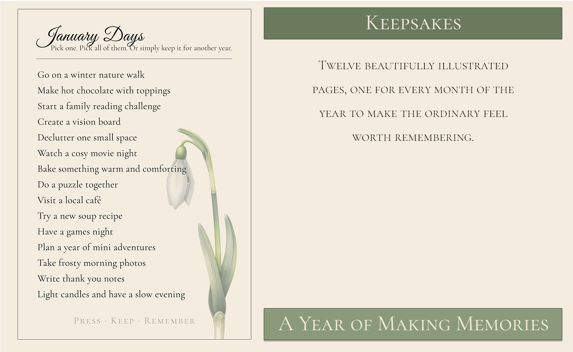 Keepsake - A year of making memories 2