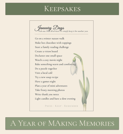 Keepsake - A year of making memories 1