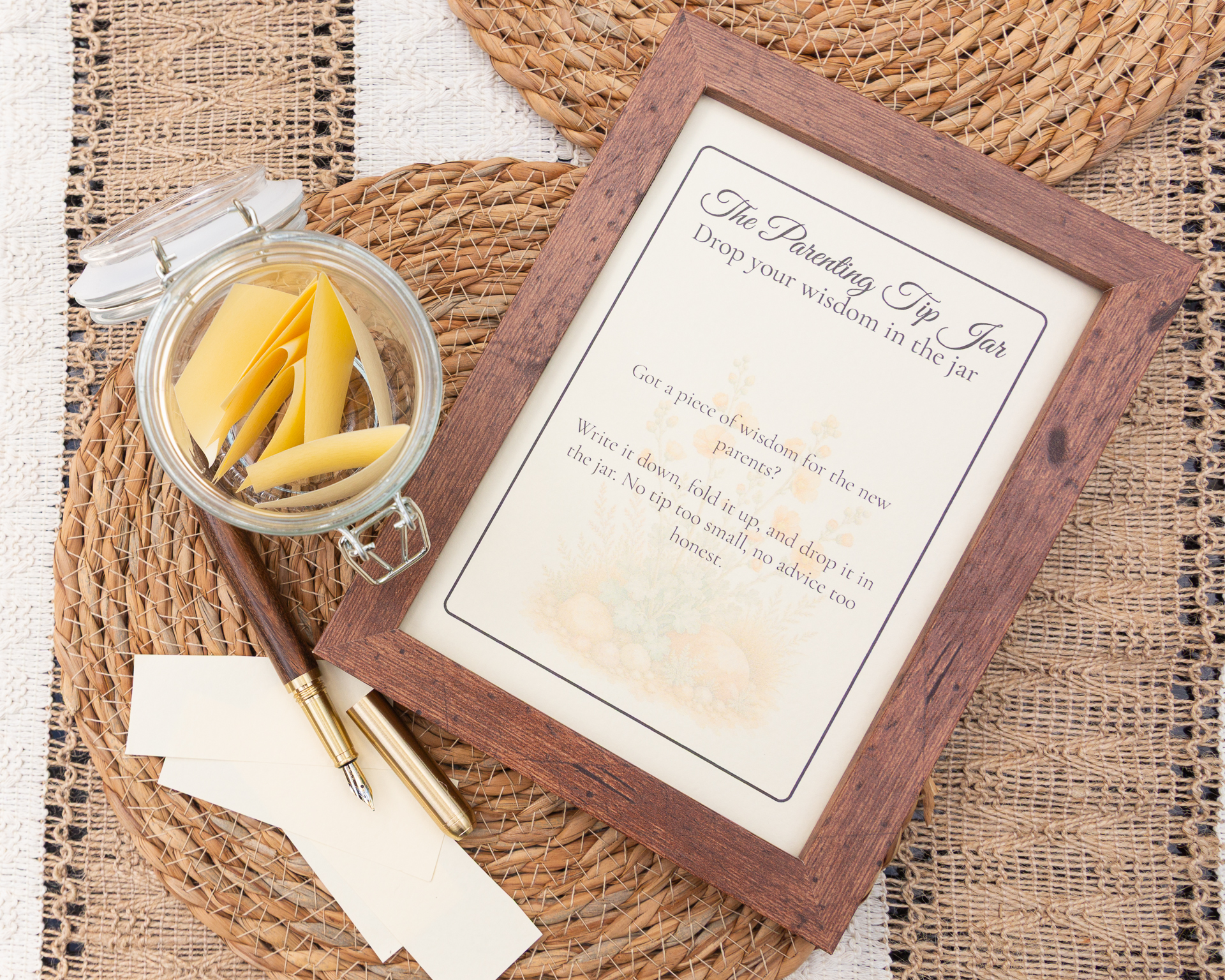 Desert Themed Baby Shower Parenting Tip Jar