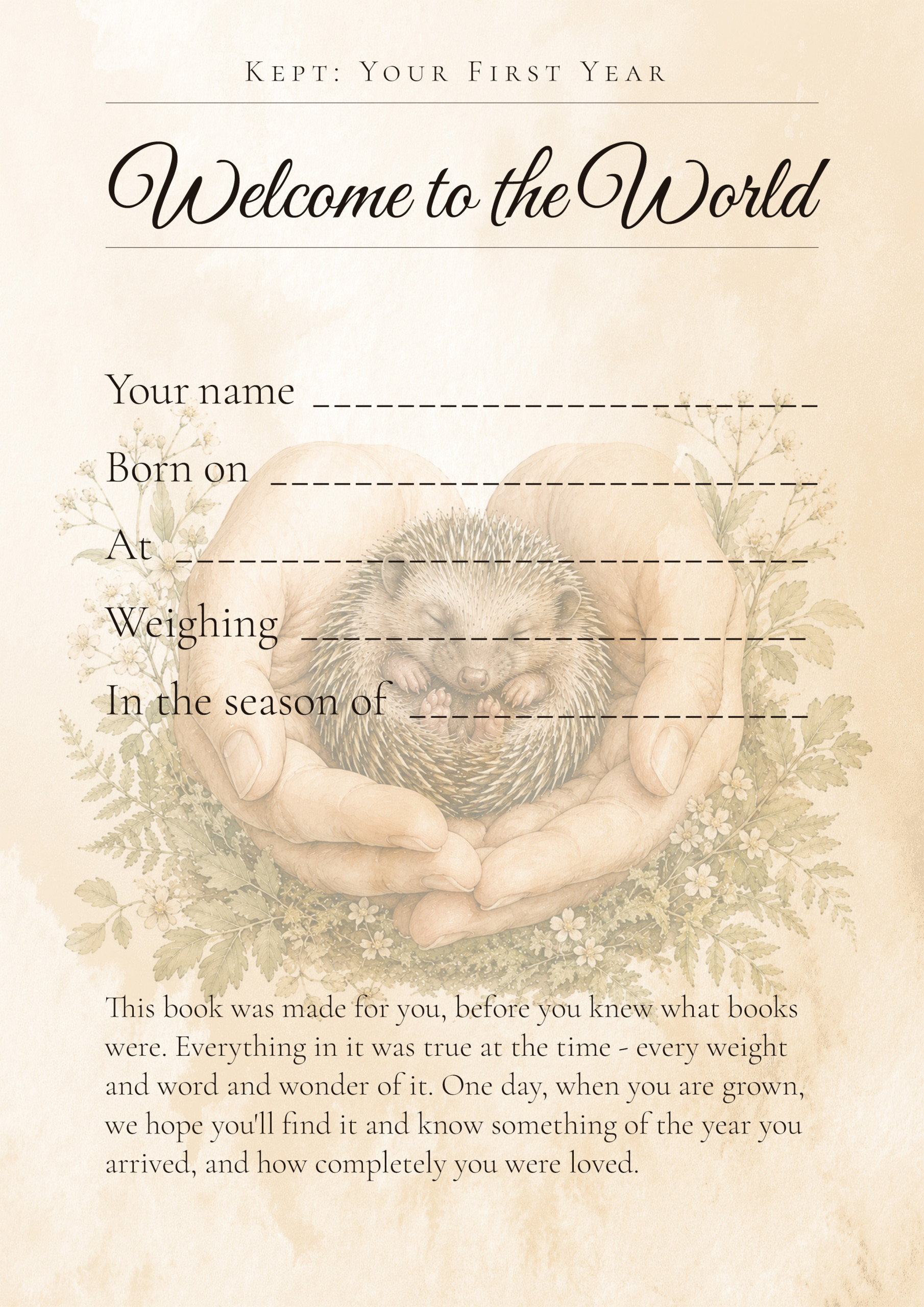 The Gentle Library Woodland Baby Keepsake 1