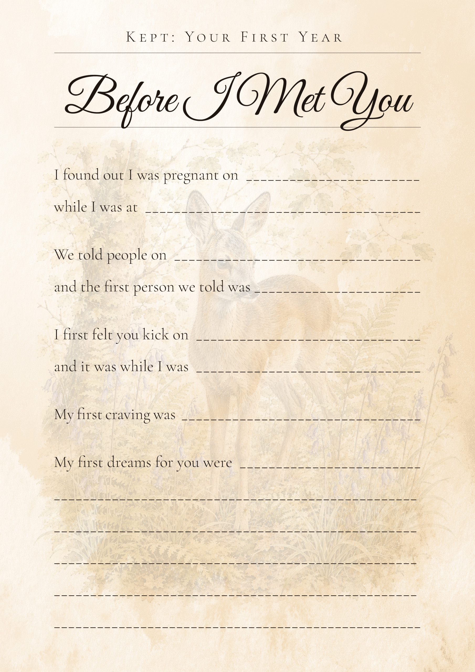 The Gentle Library Woodland Baby Keepsake 3
