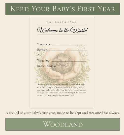 Woodland themed baby's first year keepsake book 1