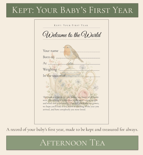 Your baby's first year keepsake afternoon tea themed 1