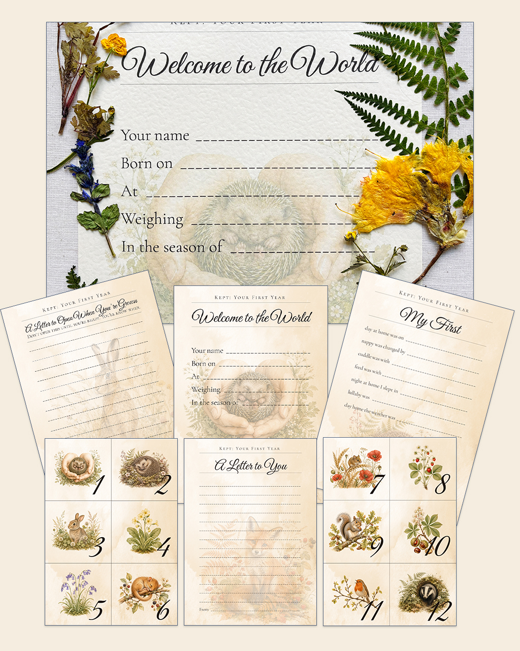 The Gentle Library Woodland Baby Keepsake 7