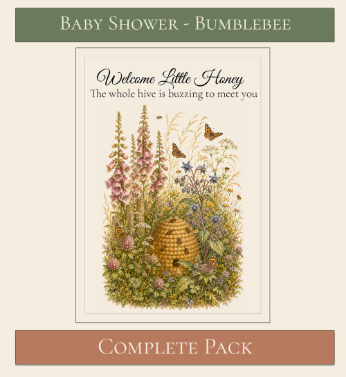 Bumblebee Baby Shower Complete Pack 8