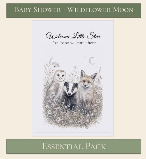 Wildflower Moon Baby Shower Essential Pack 3