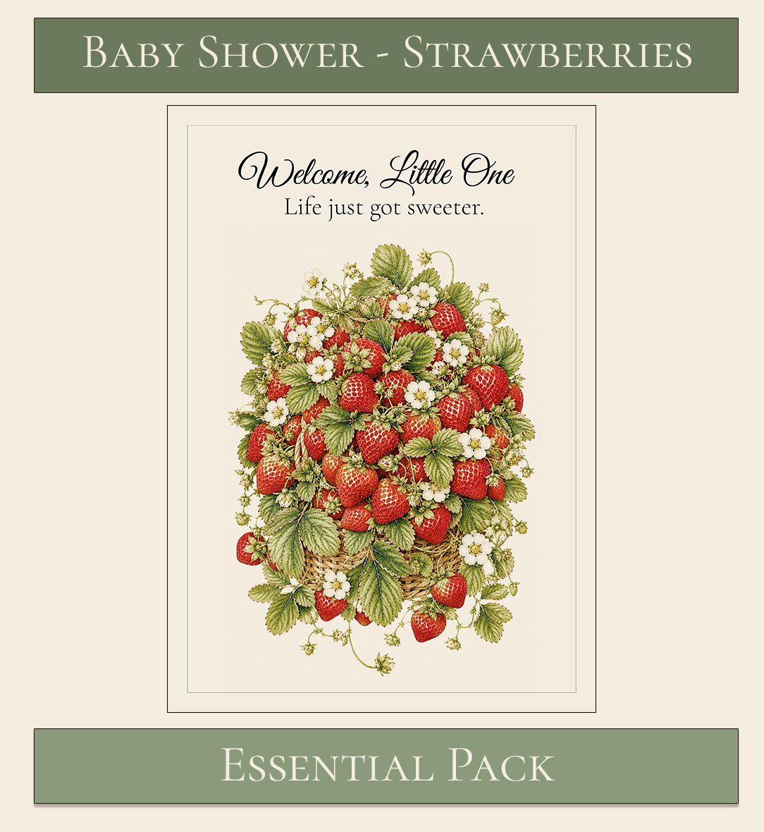 Strawberry Baby Shower Essential Pack 1
