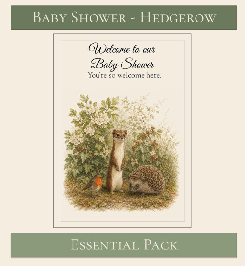 Hedgerow Themed Baby Shower Essential Pack 7