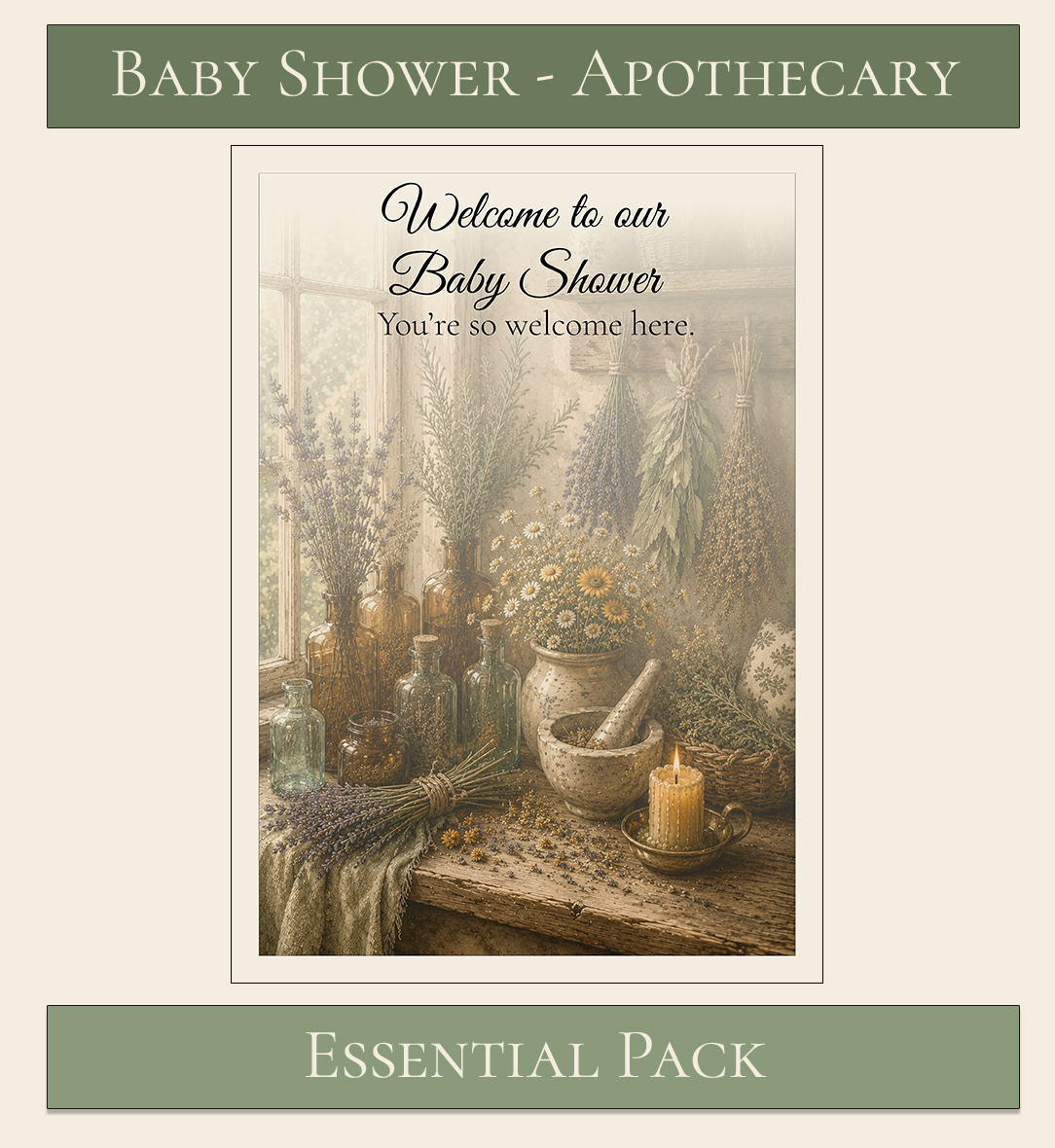 Apothecary Themed Baby Shower Essential Pack 7