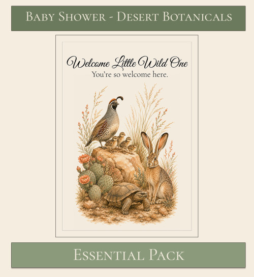 Desert Botanical Baby Shower Essential Pack 1