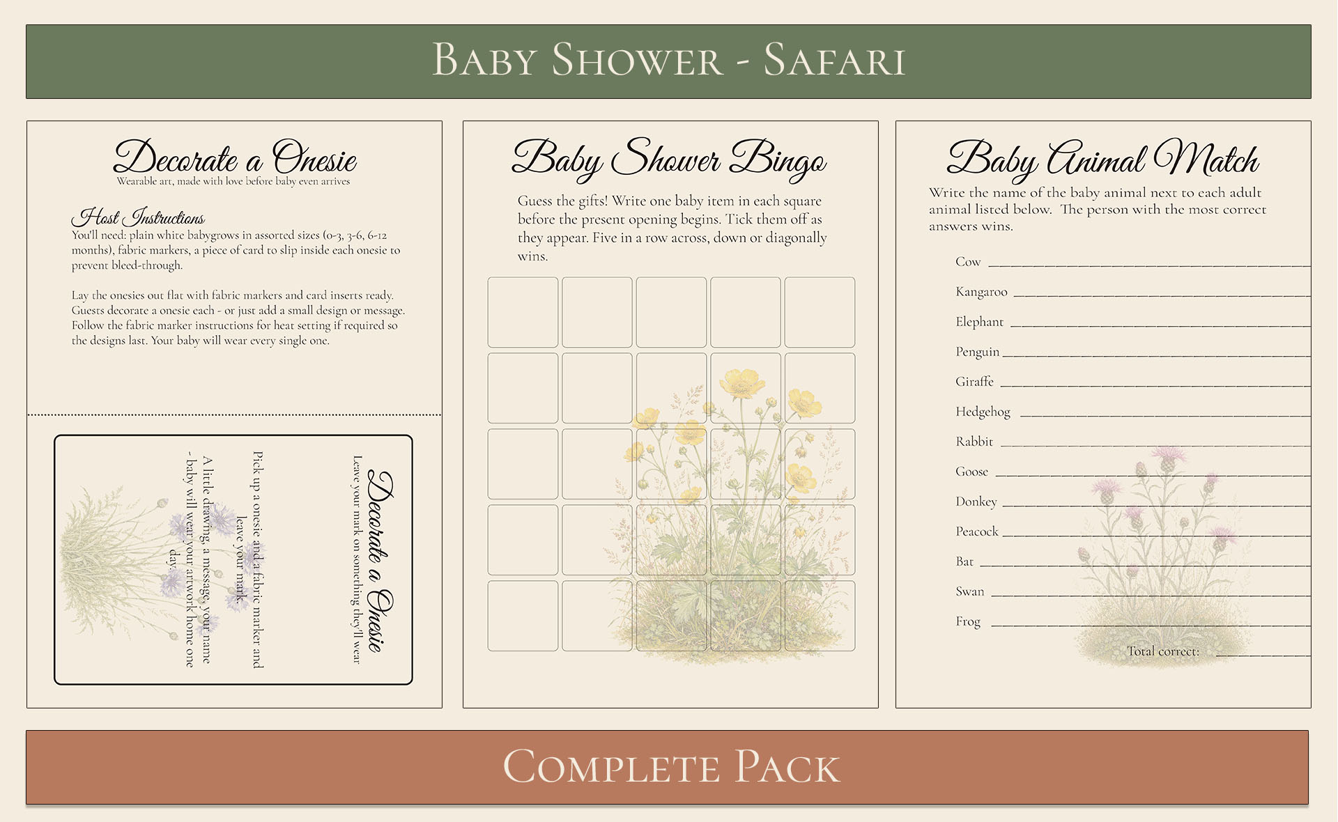 Wildflower Themed Baby Shower 4
