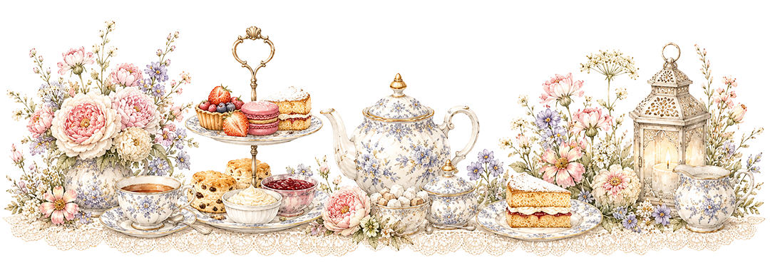 afternoon tea themed products for baby showers and keepsakes