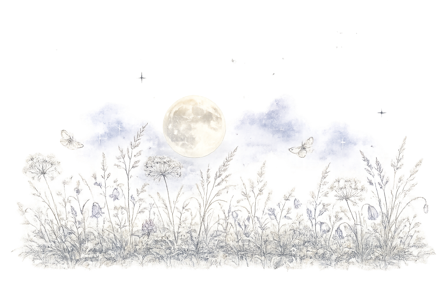 wildflower moon themed products for baby showers and keepsakes