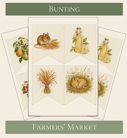 Printable Bunting Farmers' Market theme 1