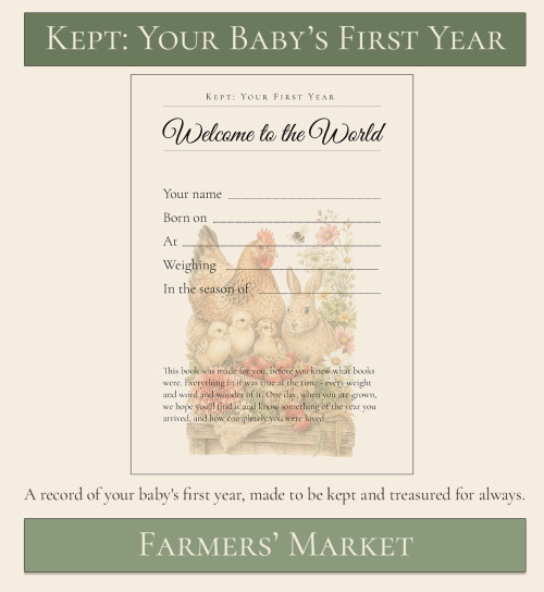 Your baby's first year keepsake farmers' market themed 1