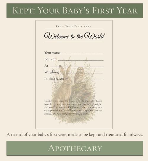 Your baby's first year keepsake apothecary themed 6