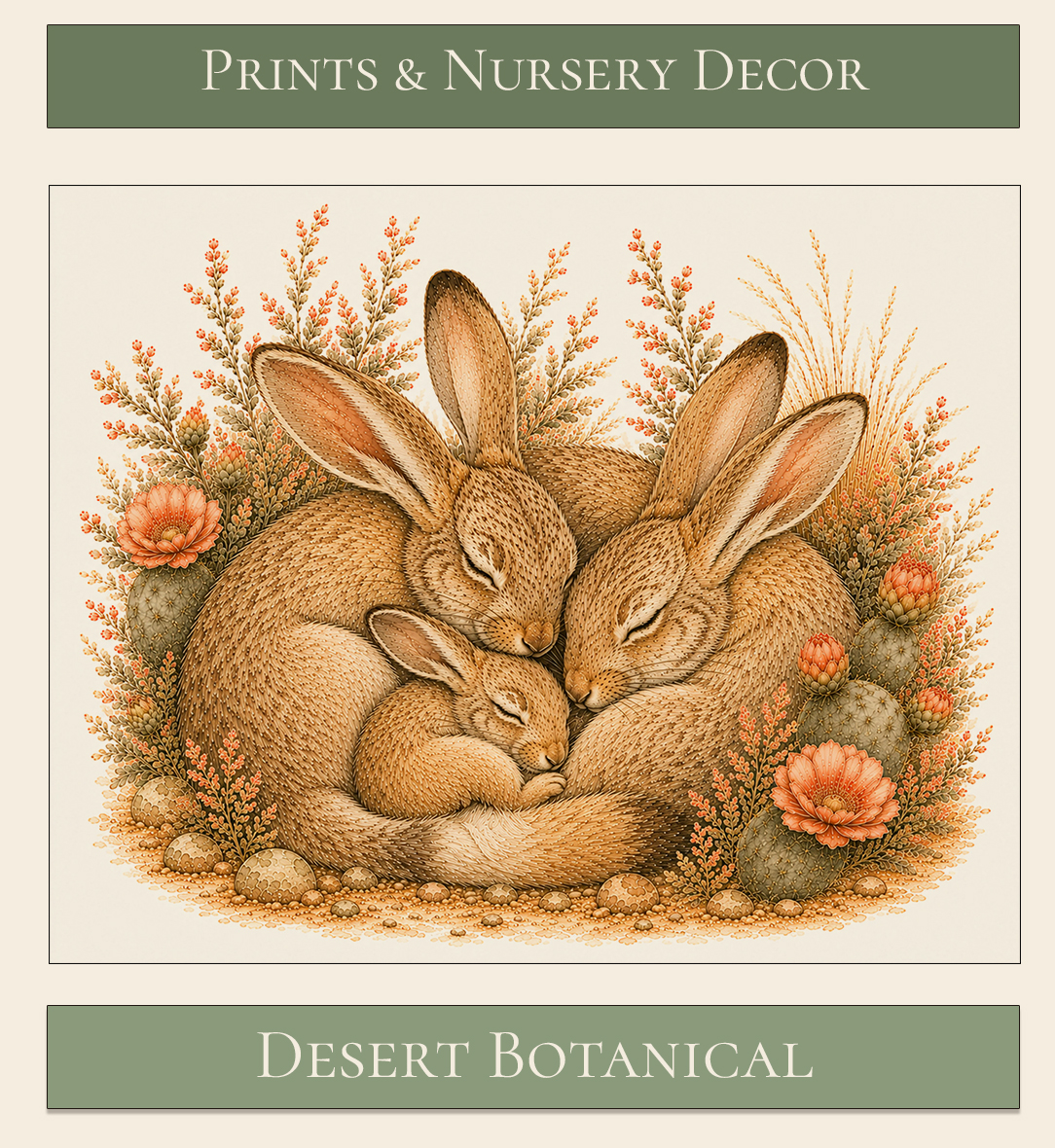 Nursery Decor Desert Botanical Themed 3